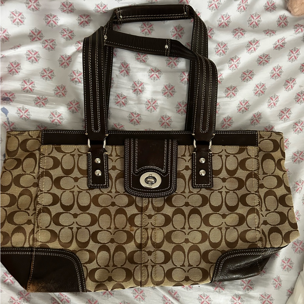 Brown Coach Tote Bag